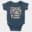 Straight Outta Mummy Tummy Short Sleeve Baby Onesie in Navy Color